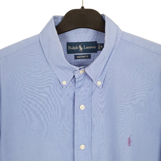 Ralph Lauren Short Sleeve Custom Fit Shirt Blue