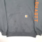 Mens Blue Carhartt Workwear Hoodie Jumper