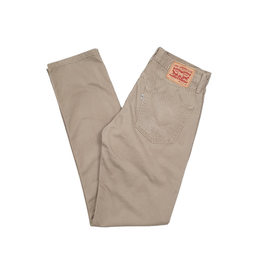 Levis 511 Slim Fit Jeans W32 L34 Beige