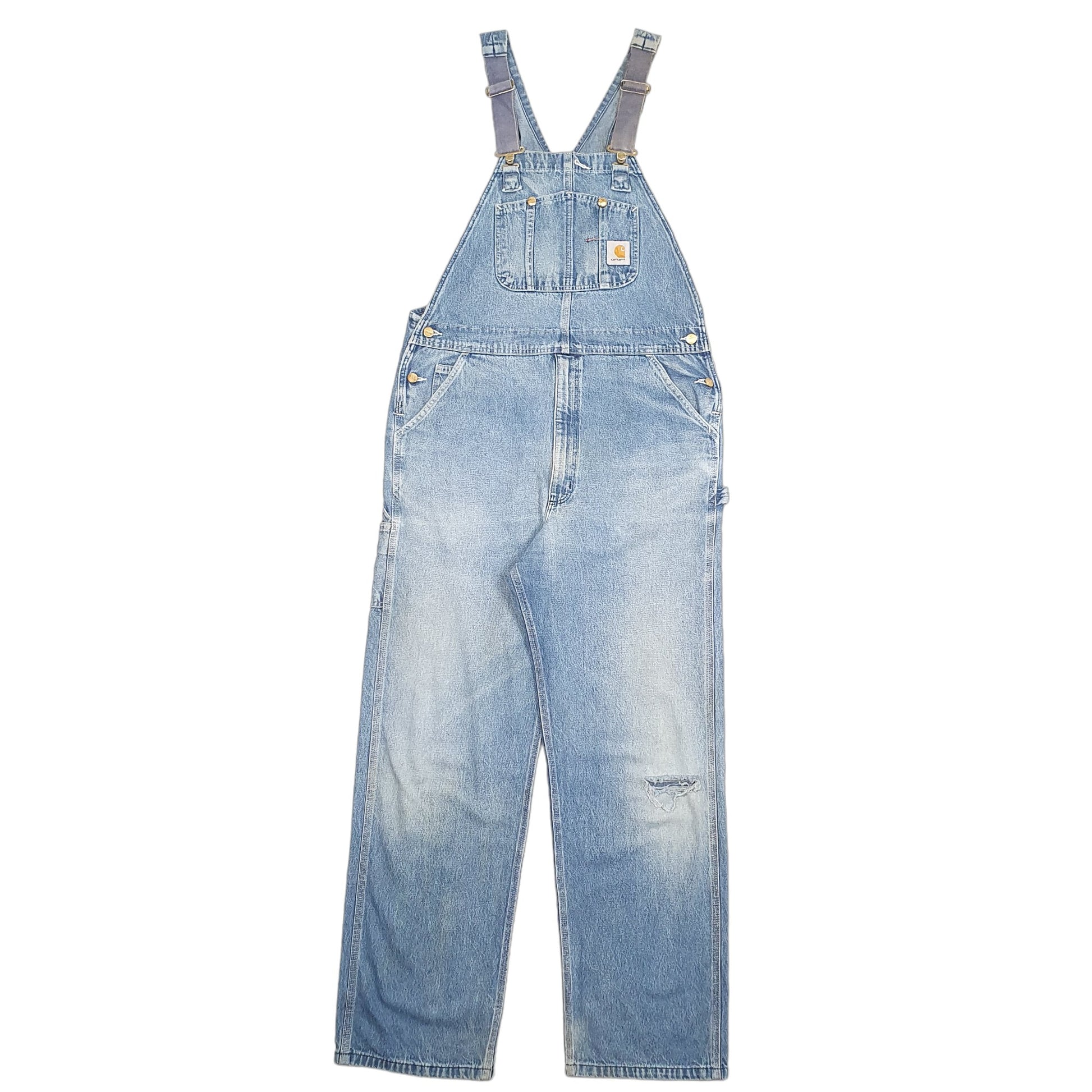 Mens Blue Carhartt Denim Jeans Dungaree Trousers