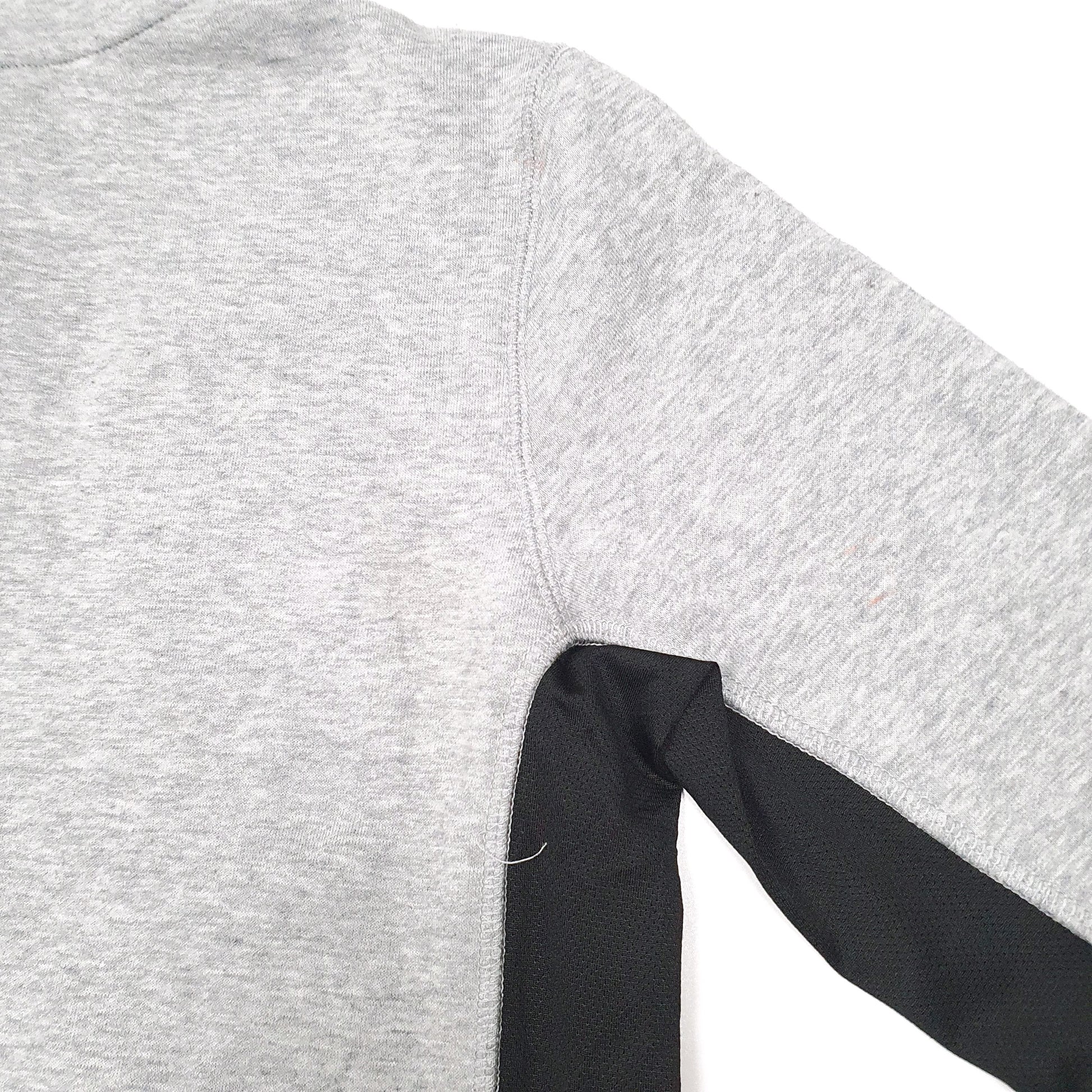 Mens Grey Reebok Active Workout Gym Running Quarter Zip Jumper