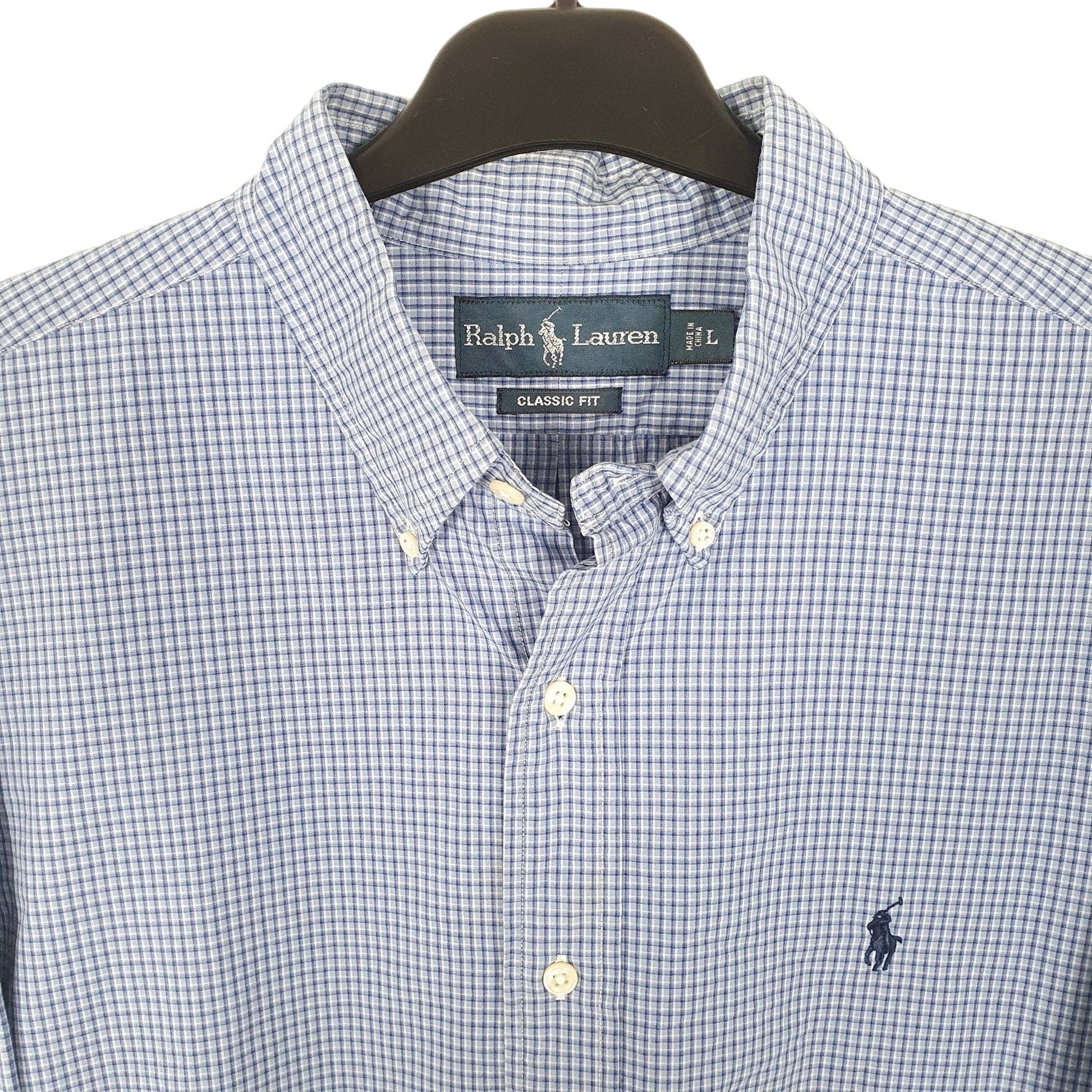 Ralph Lauren Long Sleeve Regular Fit Check Shirt Blue