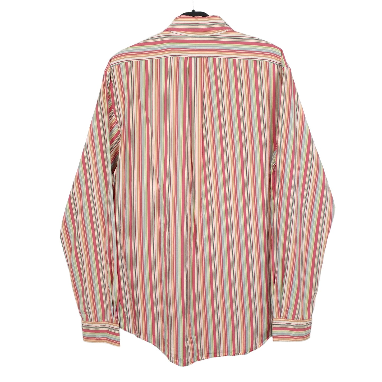 Ralph Lauren Long Sleeve Custom Fit Striped Shirt Pink