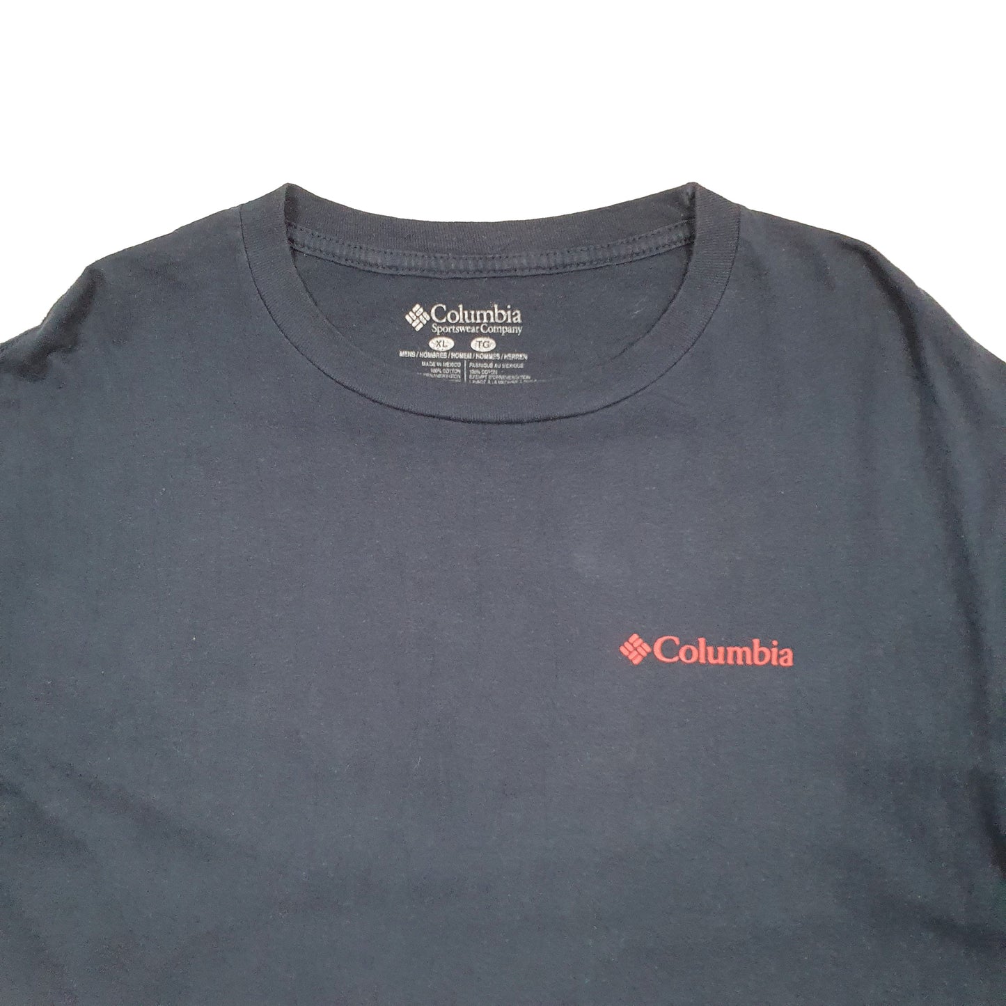 Mens Navy Columbia Sportswear  Short Sleeve T Shirt