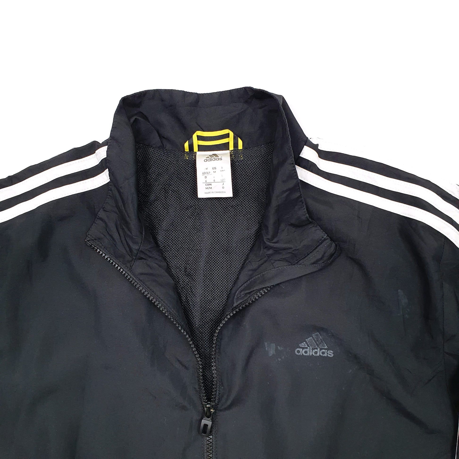 Mens Black Adidas Shell Windbreaker Track Top Coat