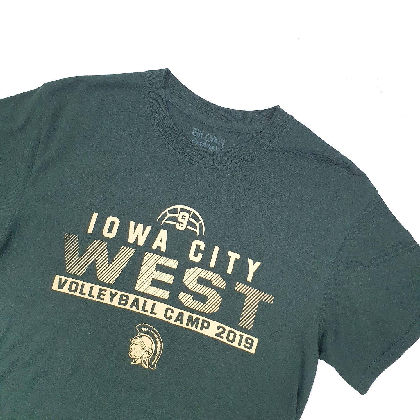 Gildan USA Iowa Volleyball Short Sleeve T Shirt Green