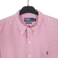 Ralph Lauren Long Sleeve Custom Fit Gingham Shirt Pink