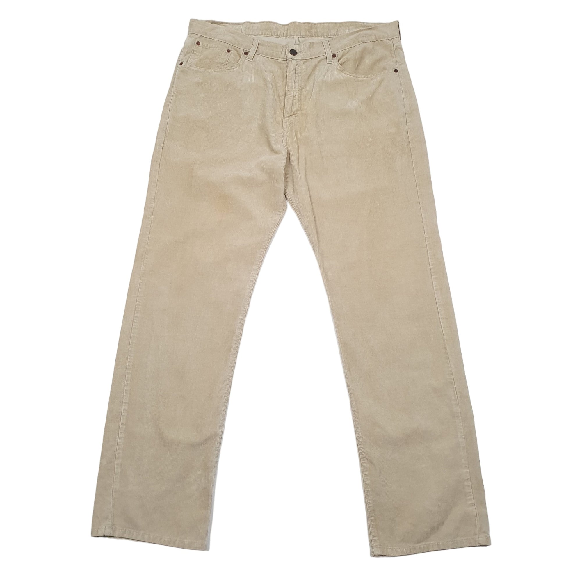 Mens Beige Levis 751 Corduroy Trousers
