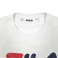 Mens White Fila  Crewneck Jumper