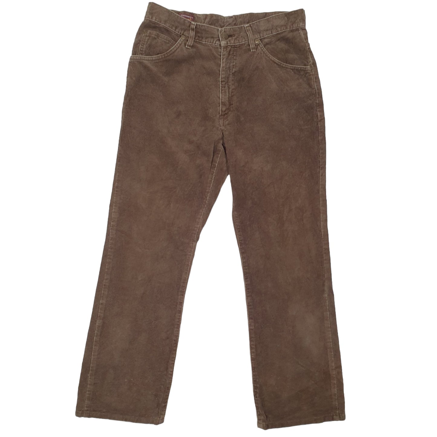 Mens Brown Lee Western Corduroy Trousers