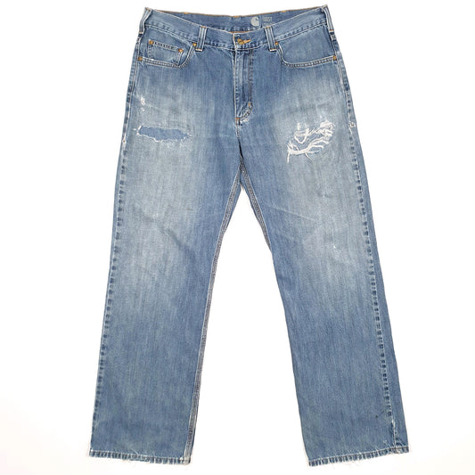 Carhartt Casual Loose Fit Straight Jeans W34 L31 Blue