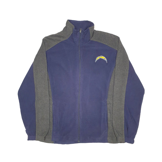 NFL Los Angeles Chargers Full Zip Fleece M Navy