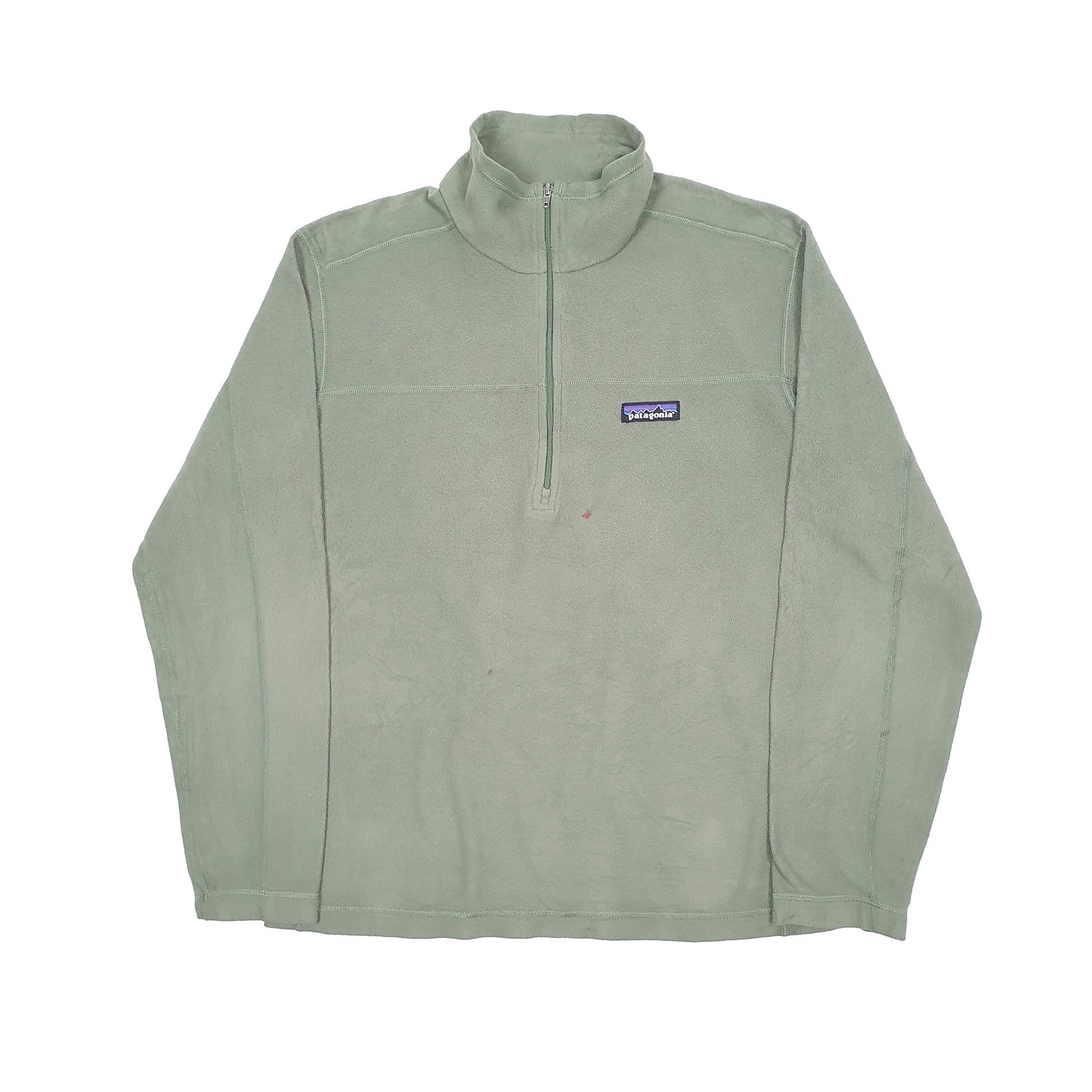 Mens Green Patagonia Micro D Quarter Zip Jumper