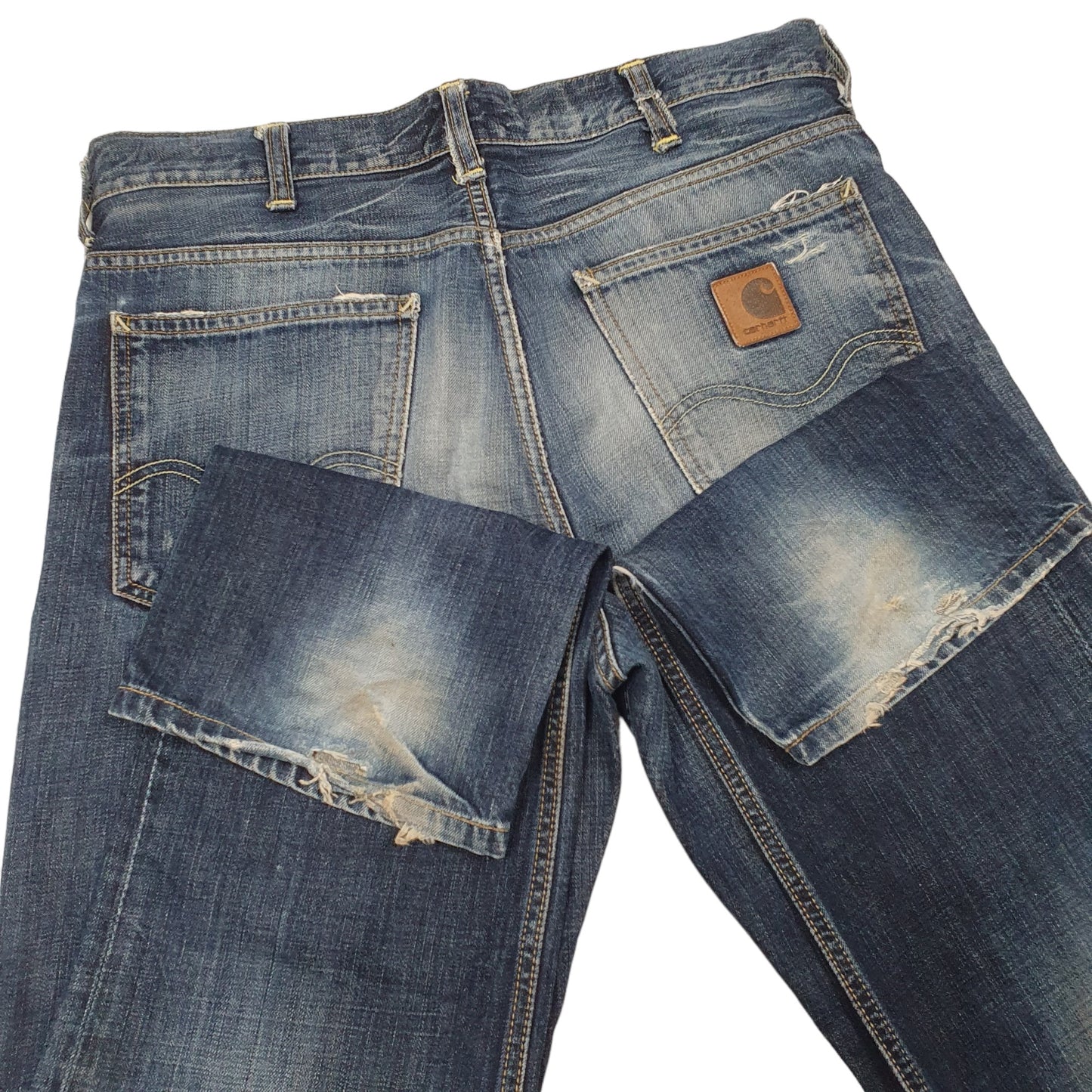 Mens Blue Carhartt Texas Relaxed Casual JeansW34 L34