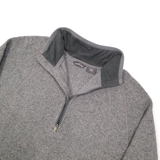 Eddie Bauer Quarter Zip Fleece L Grey