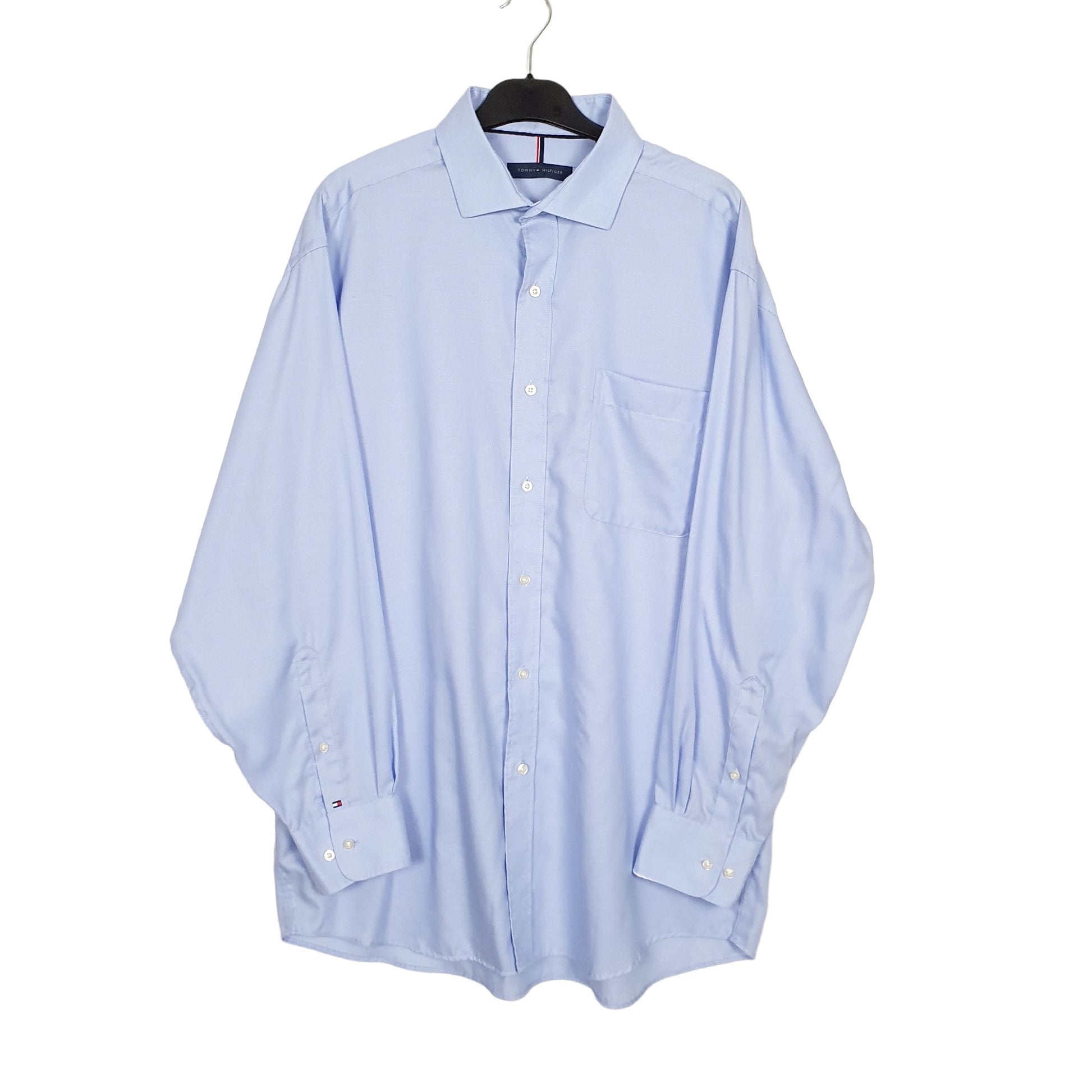 Tommy Hilfiger Non Iron Long Sleeve Regular Fit Shirt Blue
