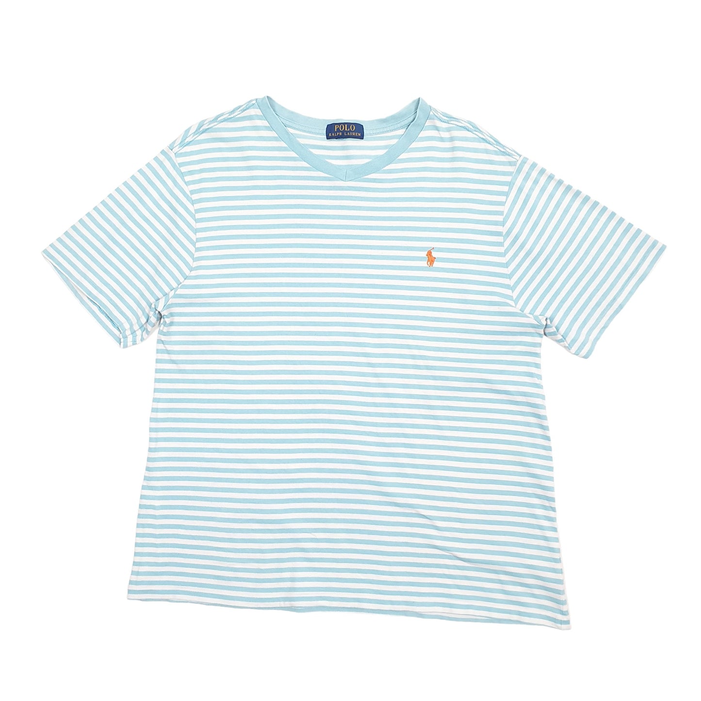 Mens Blue Ralph Lauren Striped Short Sleeve T Shirt