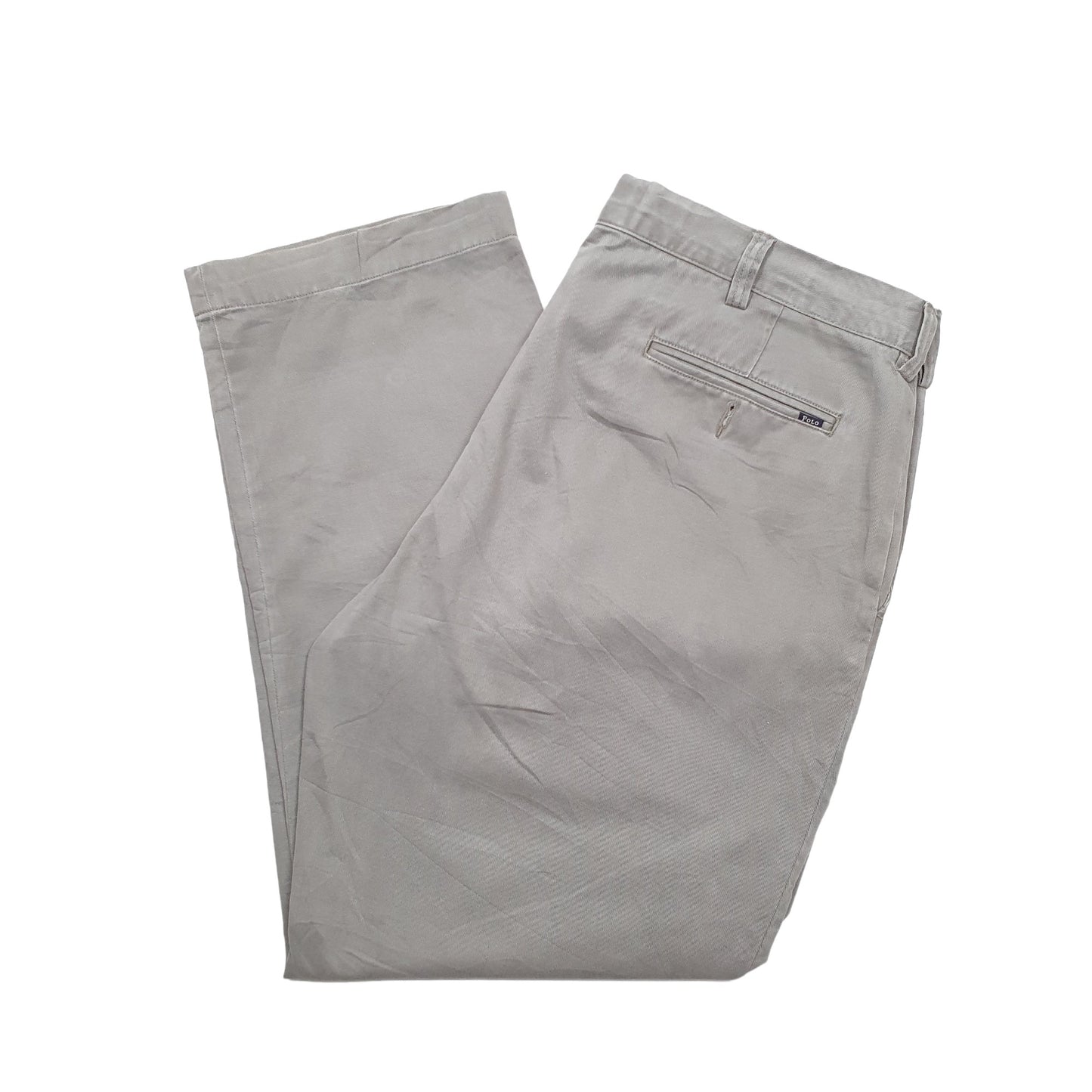 Mens Polo Ralph Lauren Grey Chino Trousers W38 L30 Grey