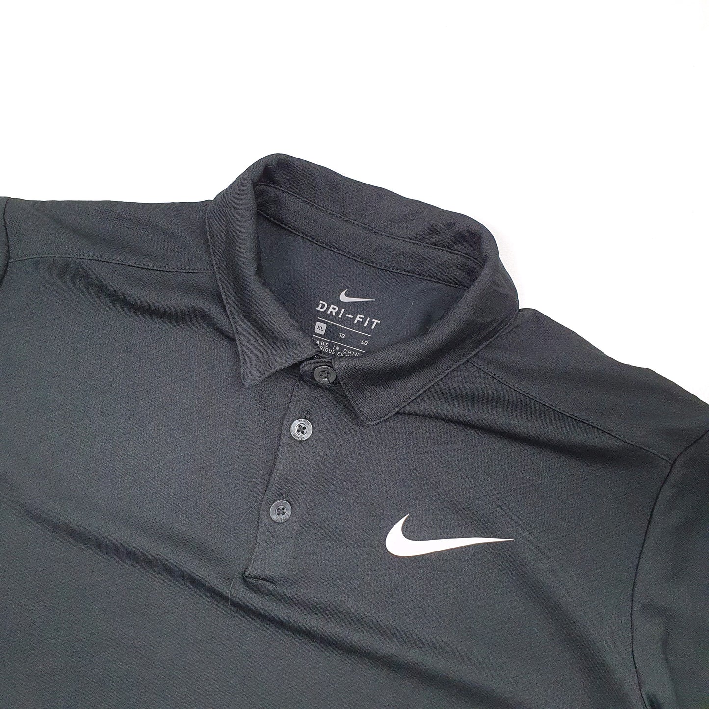 Nike Dri Fit Short Sleeve Polyester Polo Shirt Black