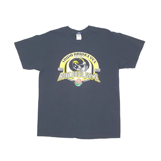 Blue 84 NFL Rosebowl Iowa Hawkeyes Short Sleeve T Shirt Black