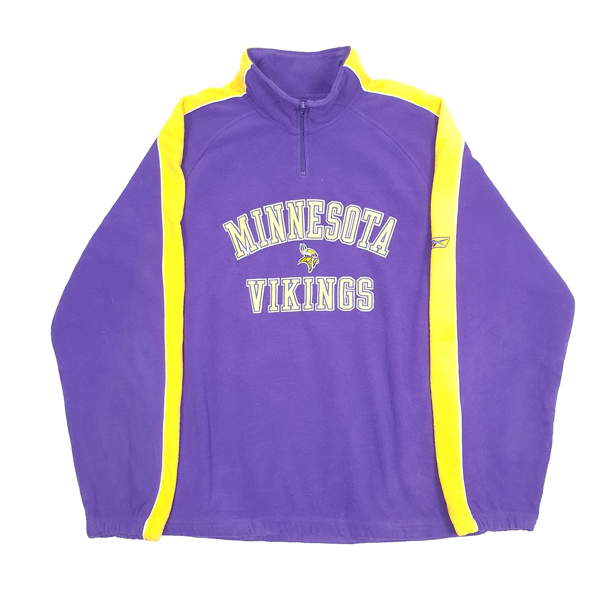 Reebok Minnesota Vikings Quarter Zip Fleece L Purple