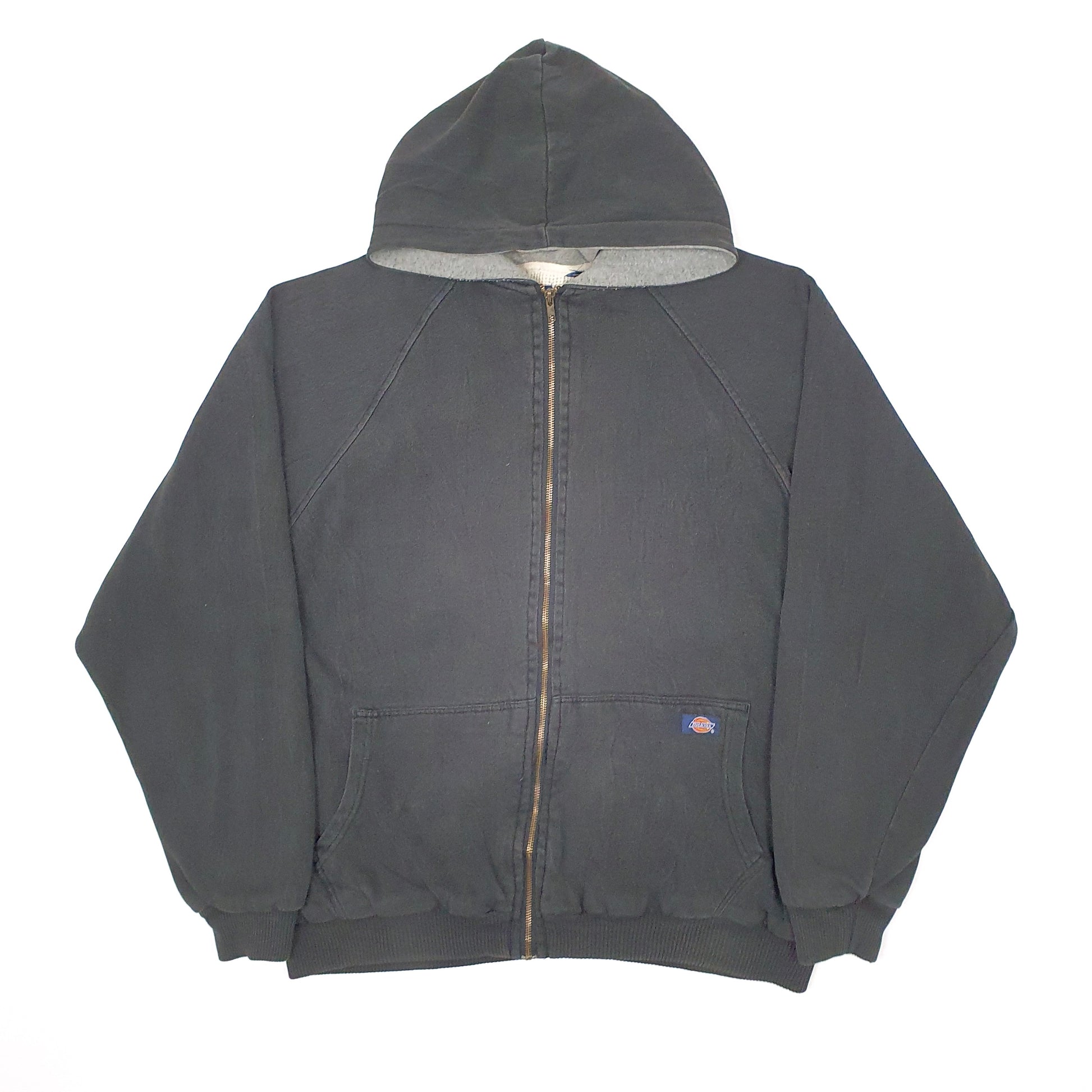 Mens Grey Dickies Hoodie Workwear Full Zip Jumper