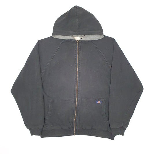 Mens Grey Dickies Hoodie Workwear Full Zip Jumper