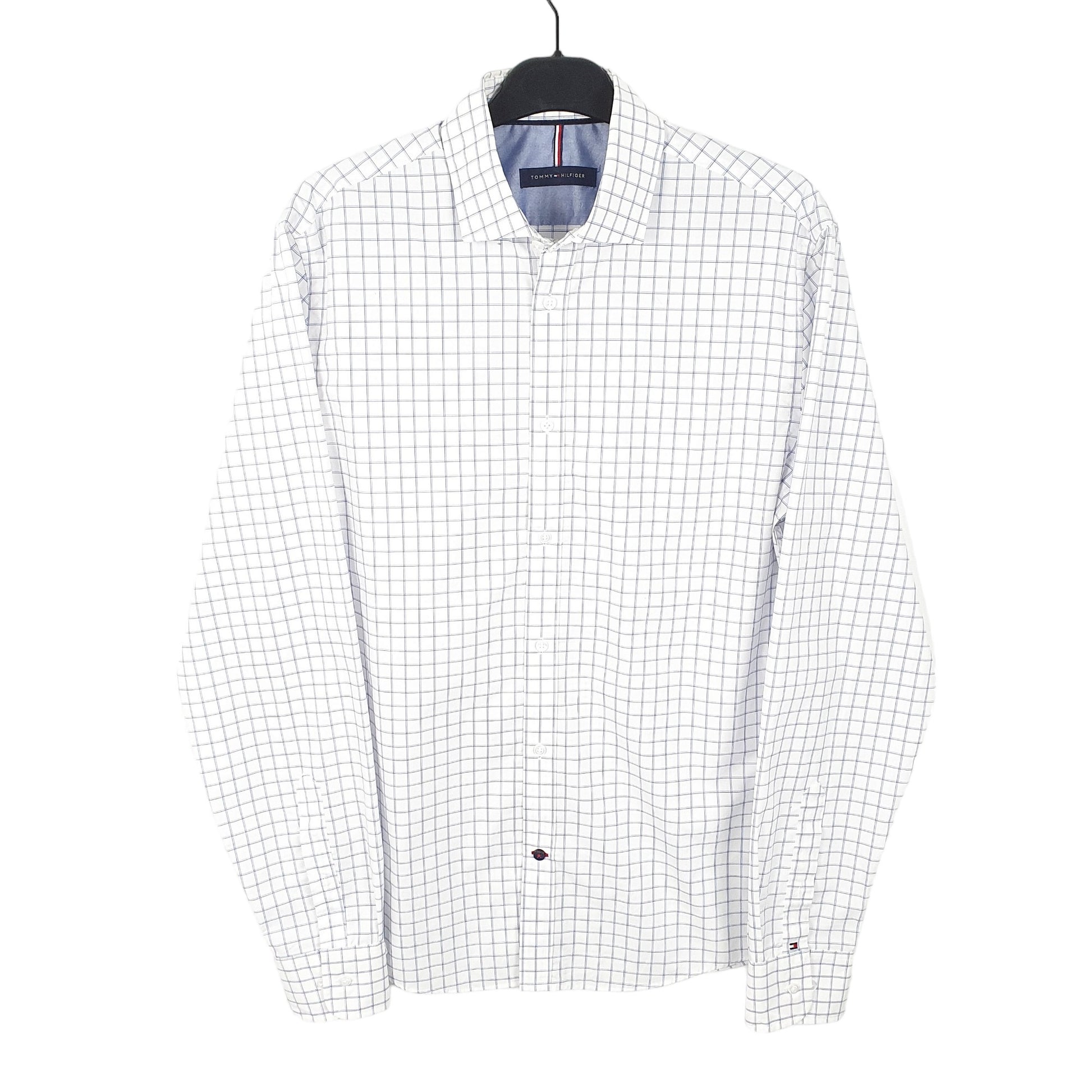 Tommy Hilfiger Long Sleeve Regular Fit Check Shirt White