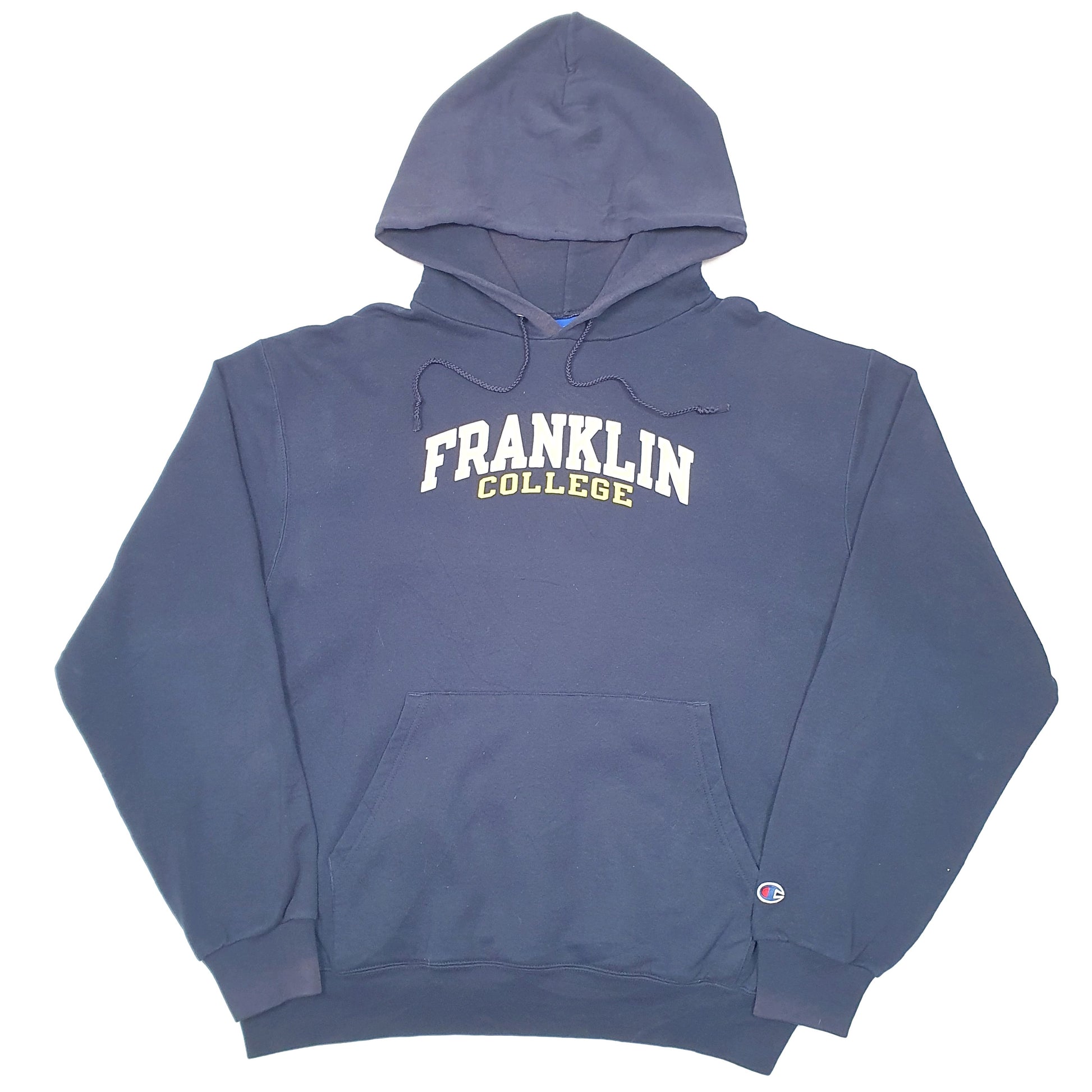 Mens Navy Champion Franklin College USA Hoodie Jumper
