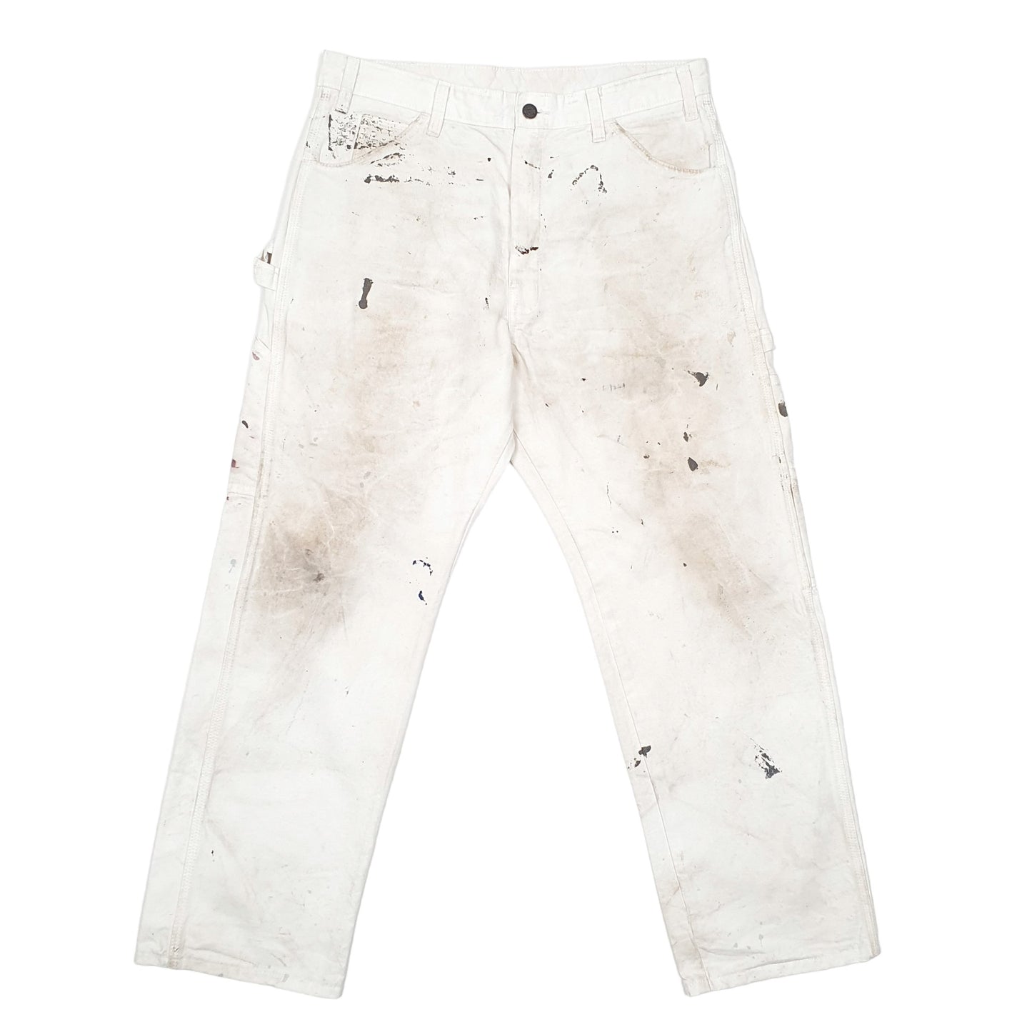 Mens White Dickies Painter Decorator Carpenter Trousers