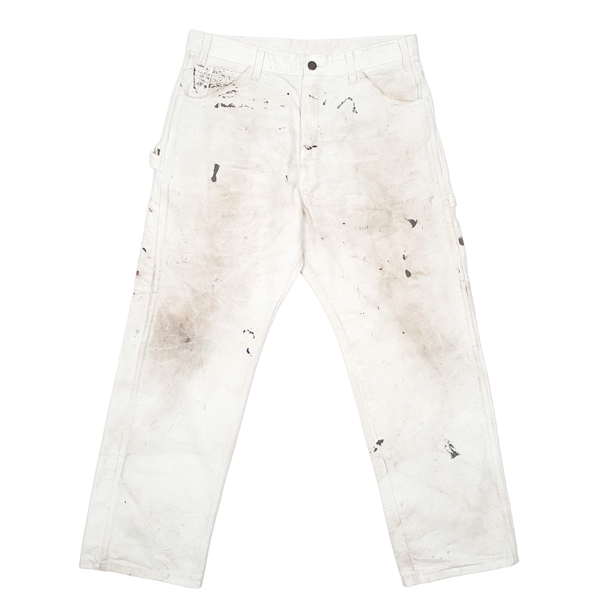 Mens White Dickies Painter Decorator Carpenter Trousers