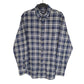 Chaps Flannel Shacket Long Sleeve Regular Fit Check Shirt Blue