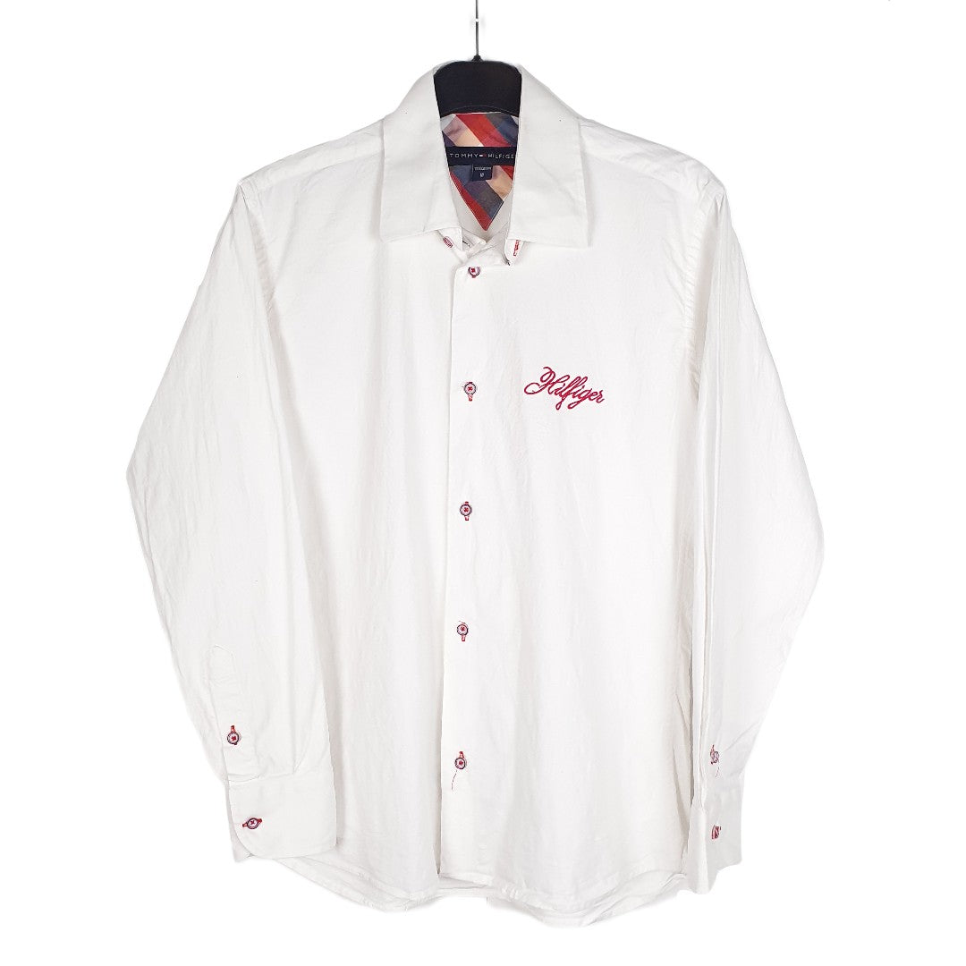 White Tommy Hilfiger Long Sleeve Shirt