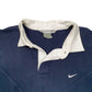 Mens Navy Nike Shirt Vintage 2000's Y2K Rugby Jumper