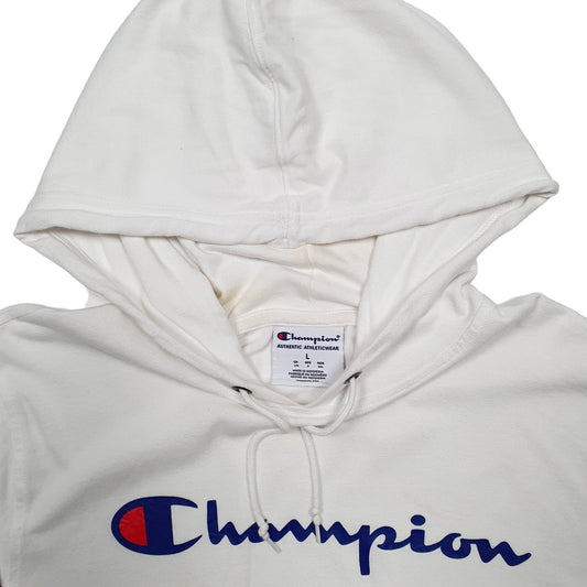 Mens White Champion  Hoodie Jumper