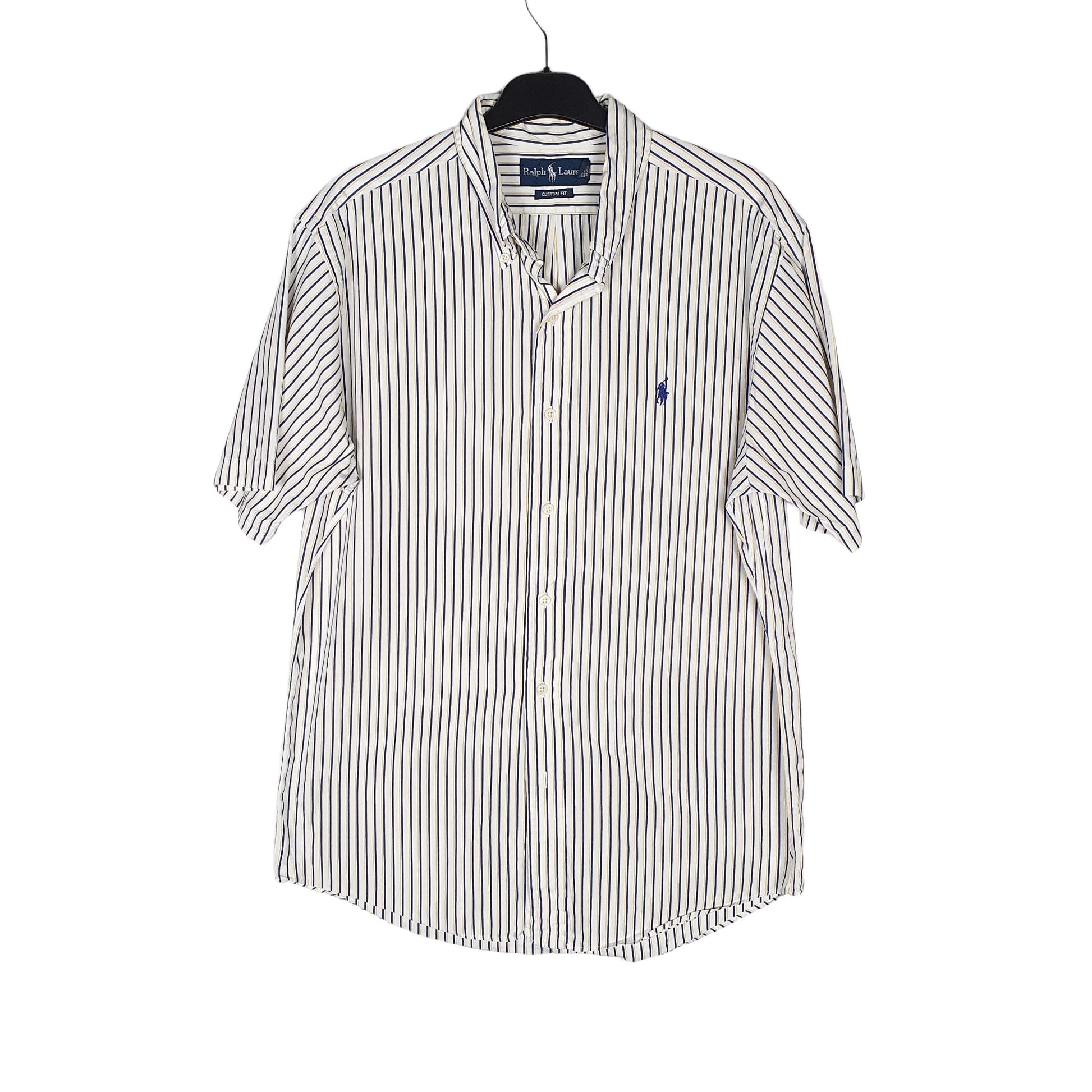 Polo Ralph Lauren Short Sleeve Custom Fit Striped Shirt White