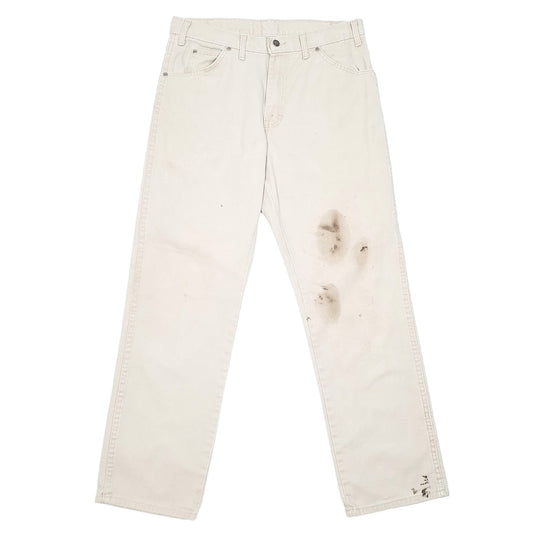 Mens Cream Dickies  Casual JeansW34 L32