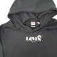 Mens Black Levis Spellout Hoodie Jumper