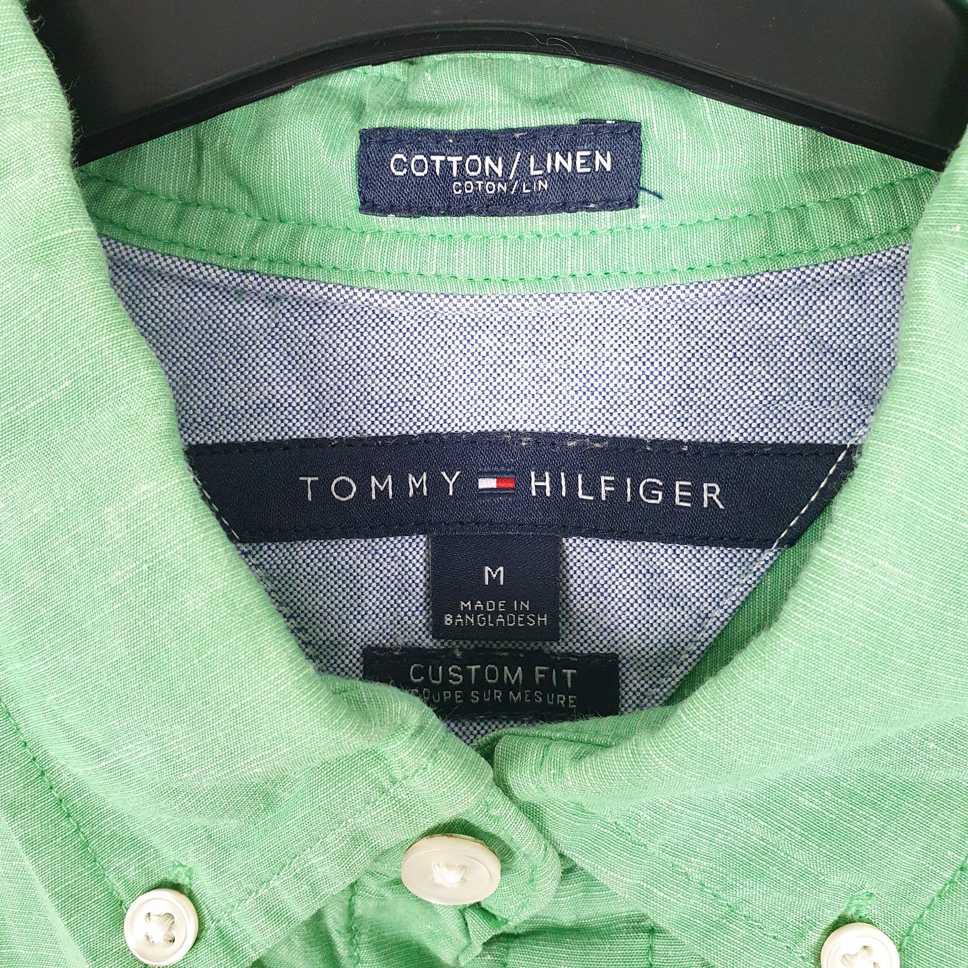 Tommy Hilfiger Long Sleeve Regular Fit Gingham Shirt Green