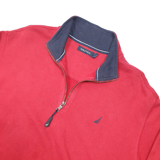 Nautica Quarter Zip L Red