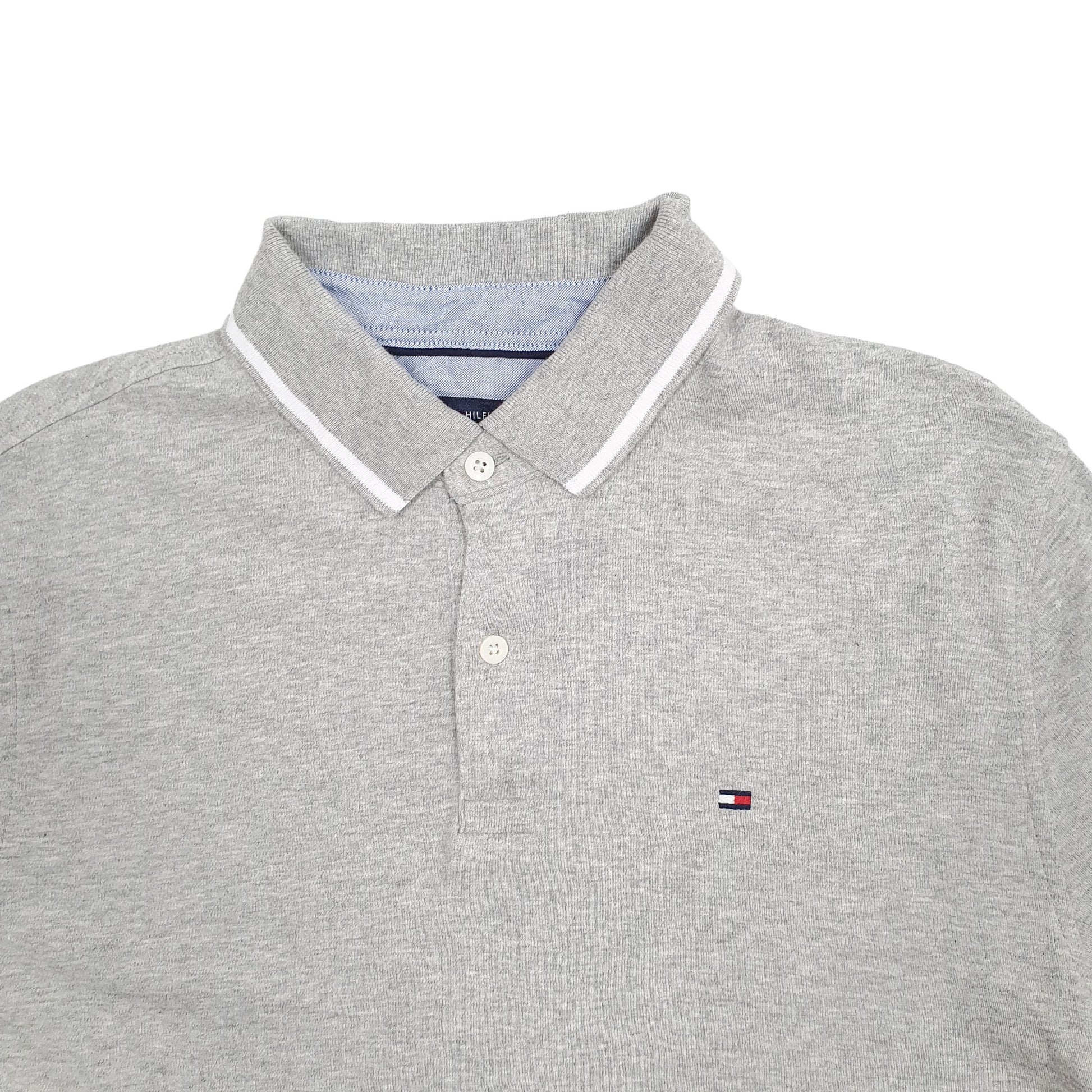 Mens Grey Tommy Hilfiger  Short Sleeve Polo Shirt