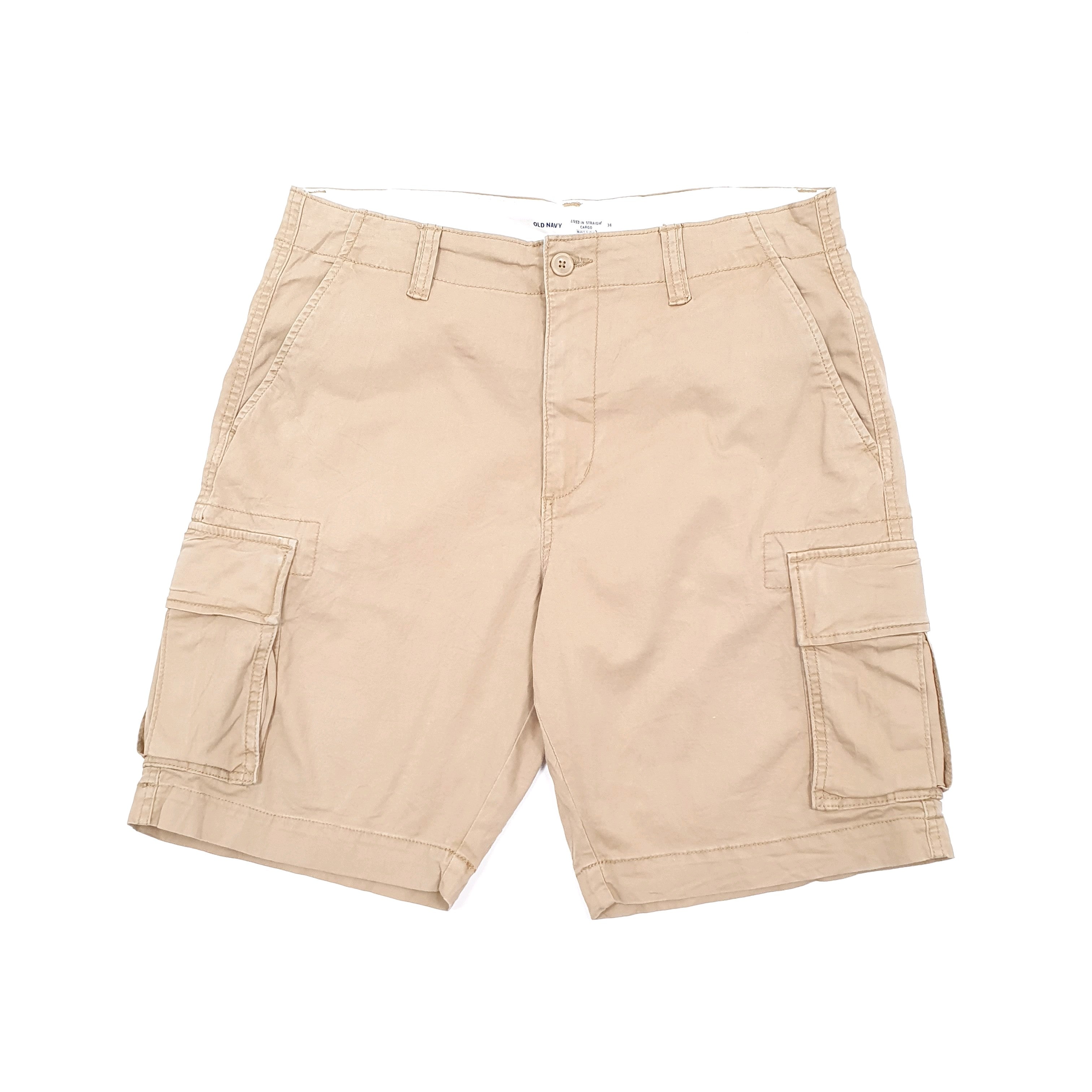 Old Navy Combat Beige Cargo Workwear Shorts W38