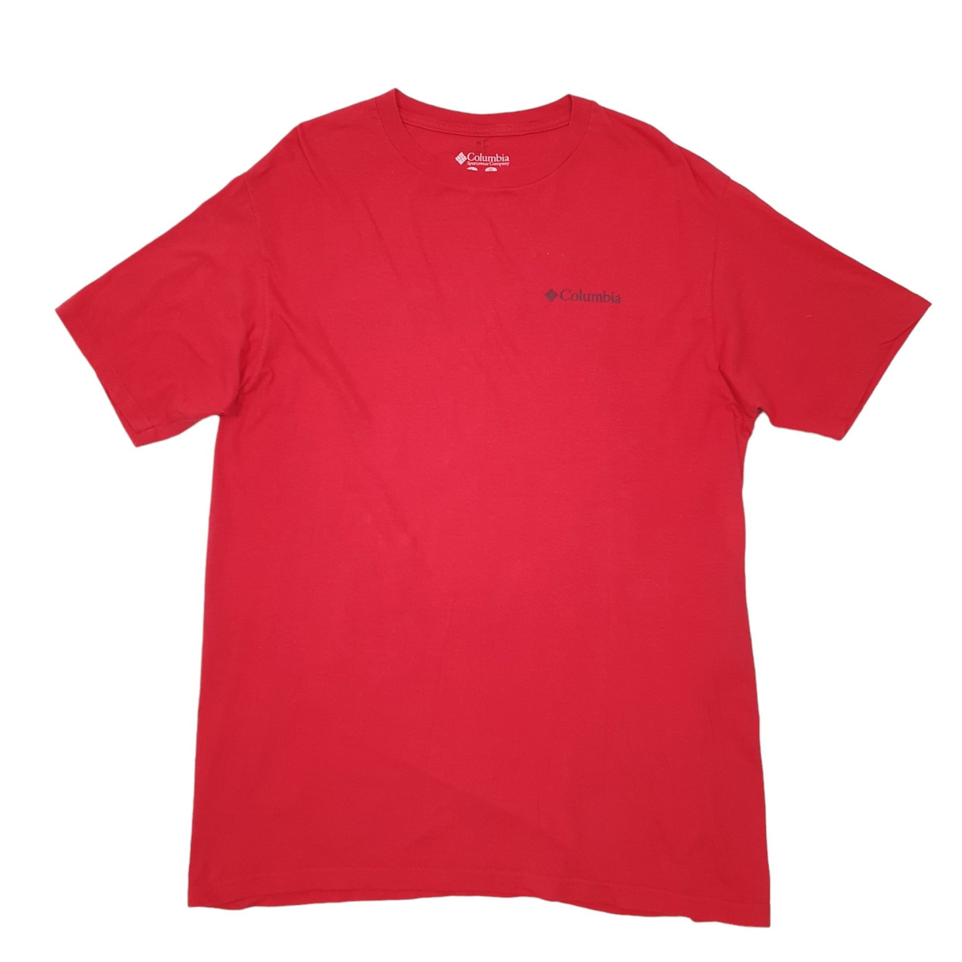 Mens Red Columbia Sportswear  Short Sleeve T Shirt