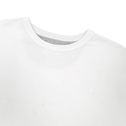 Mens White Champion  Crewneck Jumper