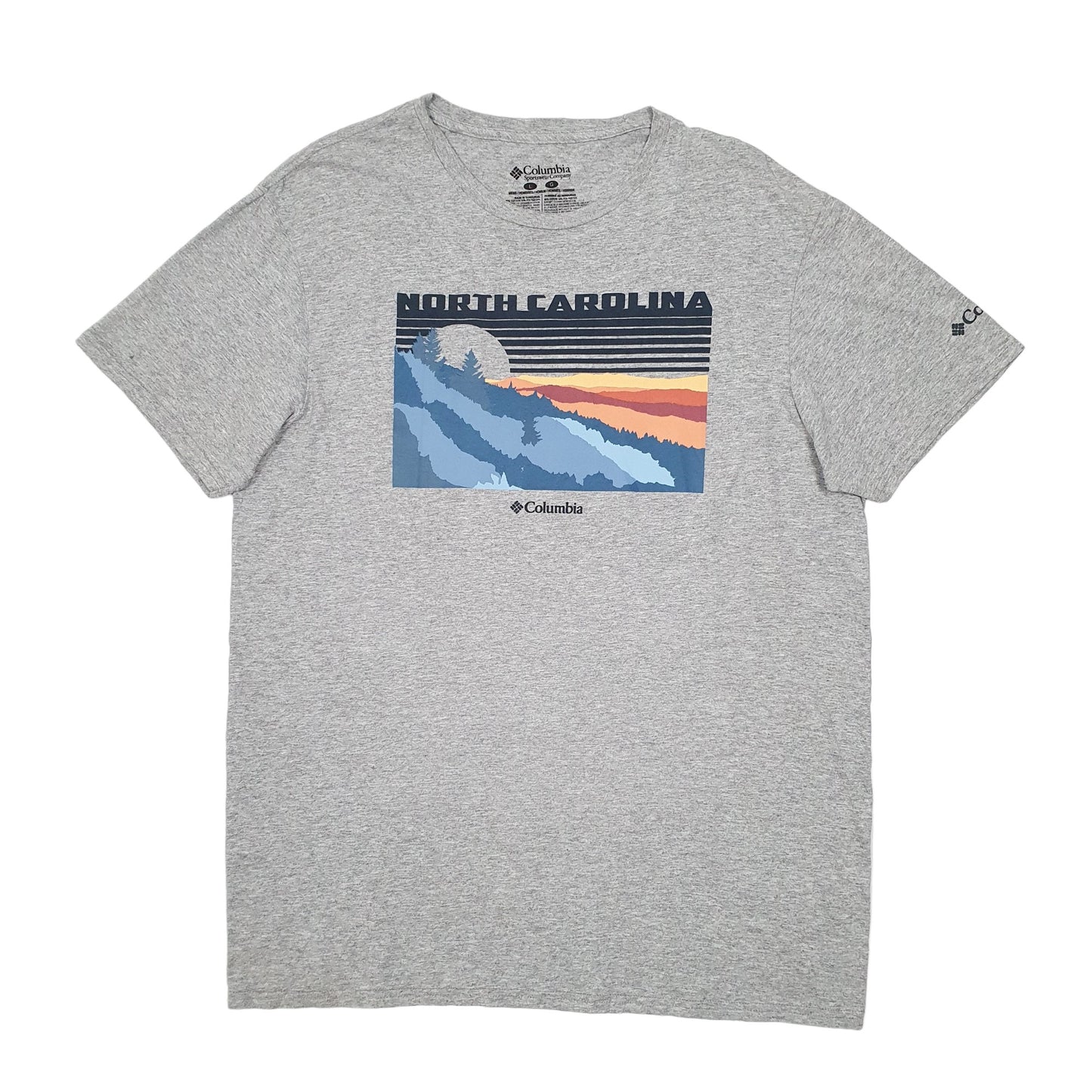 Mens Grey Columbia Sportswear North Carolina Short Sleeve T Shirt