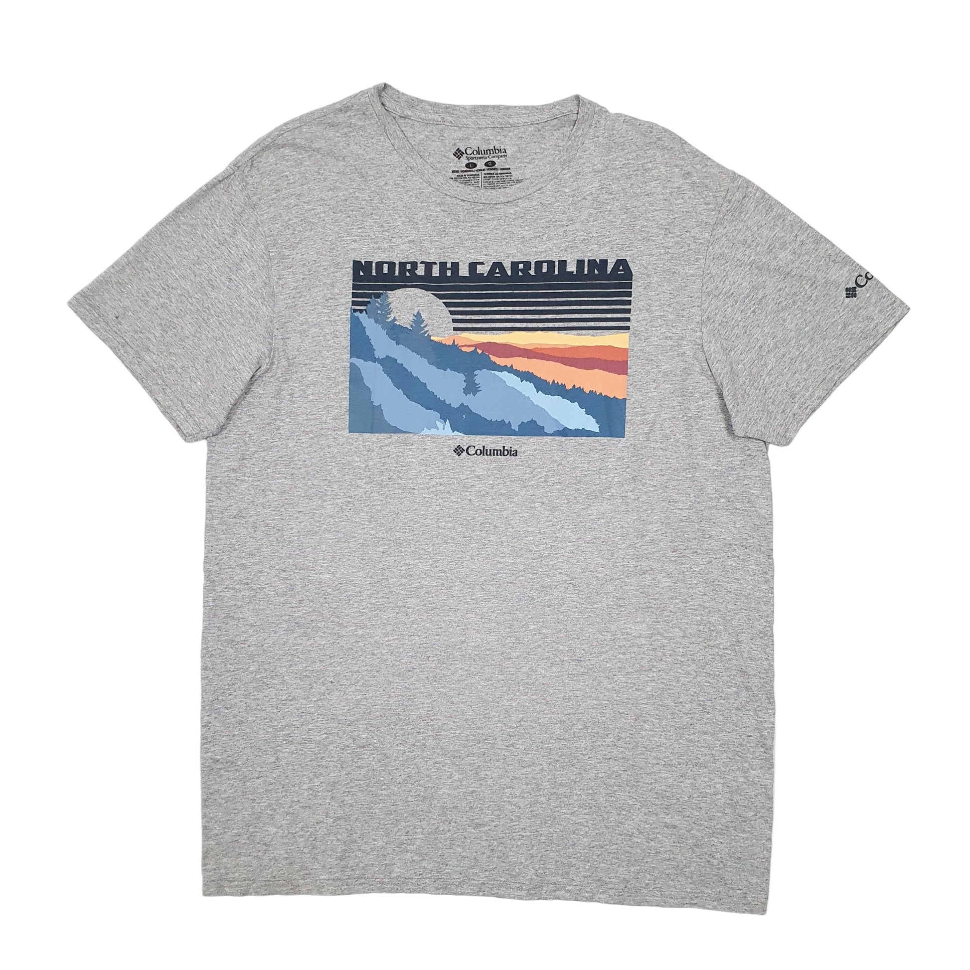 Mens Grey Columbia Sportswear North Carolina Short Sleeve T Shirt