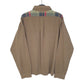 Ralph Lauren Zip Through Polo Whitfield 90s Long Sleeve Custom Fit Check Shirt Khaki