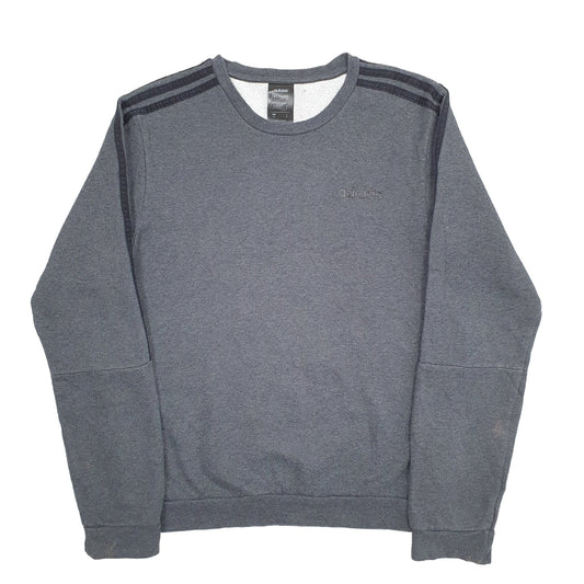 Mens Grey Adidas Crewneck Jumper