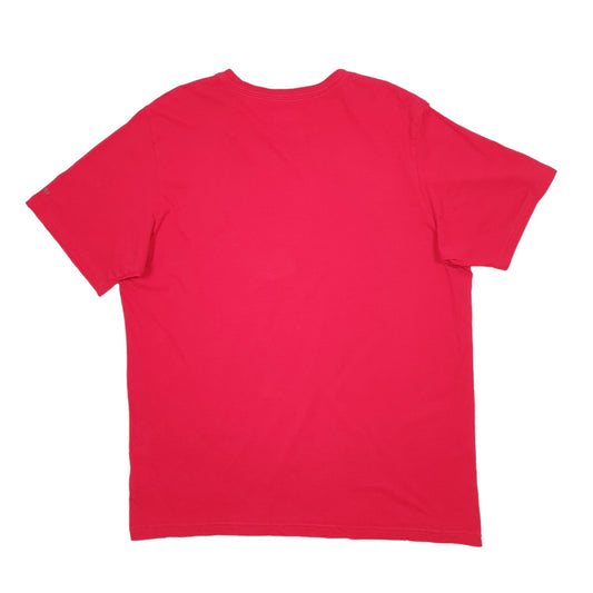 Mens Red Columbia Sportswear  Short Sleeve T Shirt