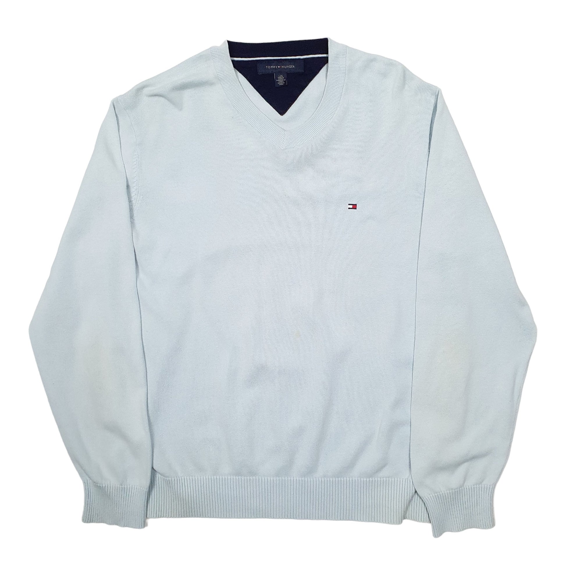 Mens Blue Tommy Hilfiger  Crewneck Jumper